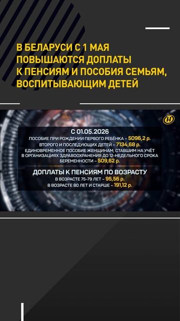 В Беларуси с 1 мая повышаются доплаты к пенсиям и пособия семьям воспитывающим детей