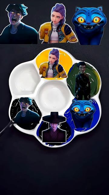 KPop Demon HuntersColor Mixingsatisfying Art Colors Demonhunters Colormixing Kpop