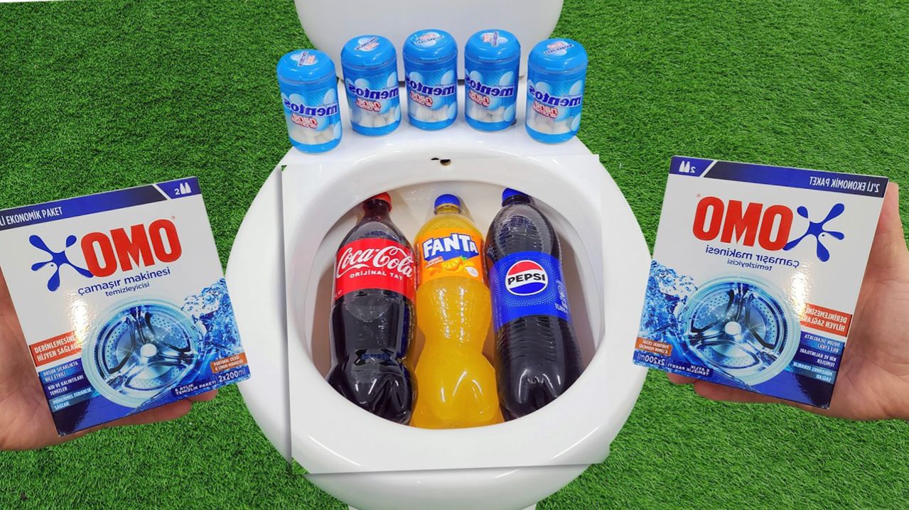 Мультики для детей.  Эксперимент C Гозировками порошком и белым скибиди Туалетом. Мультики малышам