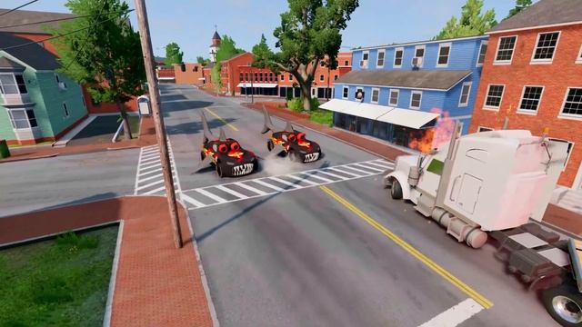 Huge MсQueen Shark Monster Stole The Treasure McQueen  Chick BeamNG Drive