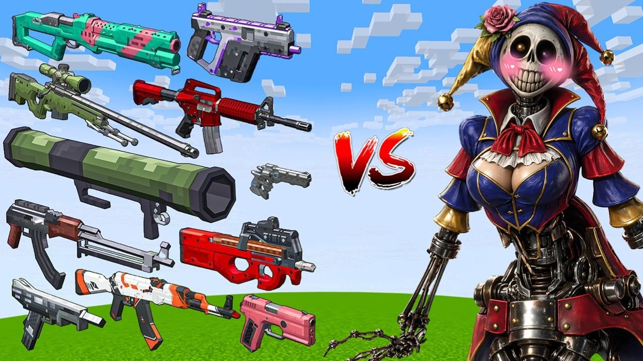 Какое Оружие Tacz Самое Сильное ПРОТИВ ДЕВУШКИ-ПРОТОТИПА в МАЙНКРАФТ!!