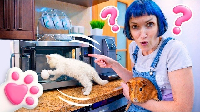 Утренний беспорядок с котёнком Кефиром!