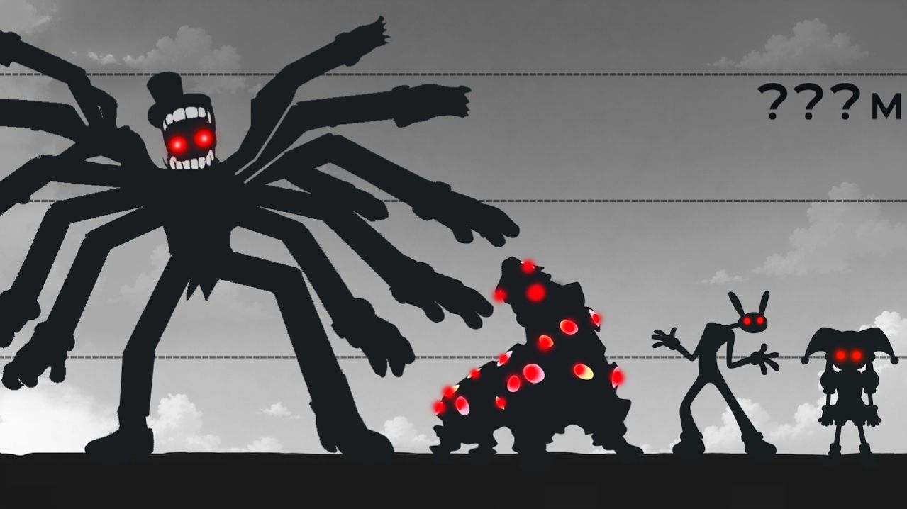 КЕЙН КРЭШ-АУТ БОЛЬШЕ ЧЕМ ВЫ ДУМАЕТЕ  Сравнение размеров Удивительный цифровой цирк