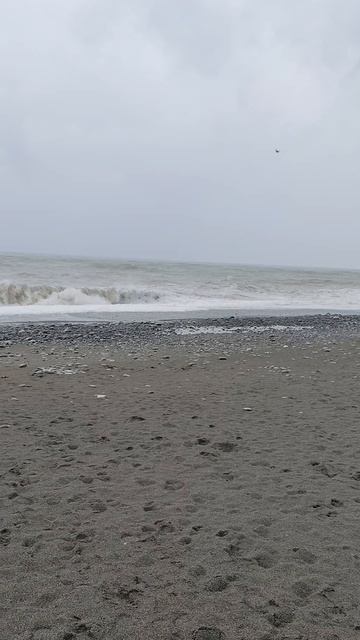 Шторм в море в Лоо 24 апреля 2026