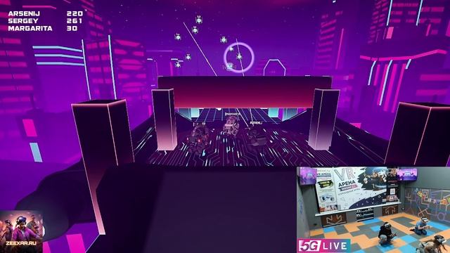 Запись стрима от 23.04.2026 г.  Командная VR игра  VR Шутер CyberShock  3 игрока