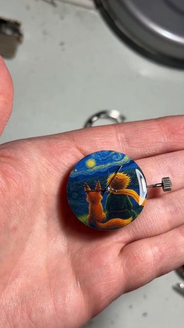 Часы Маленький принц звездная ночь эмаль