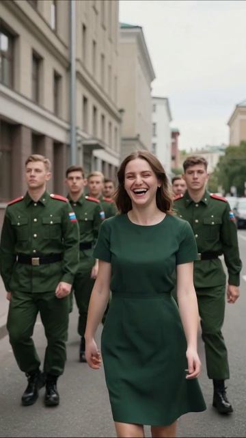 Улыбка среди солдат: день на улице счастье армия город
