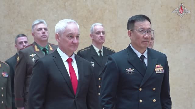 Министр обороны РФ А.Белоусов с Министром обороны Китая Москва 24 апреля 2026 года
