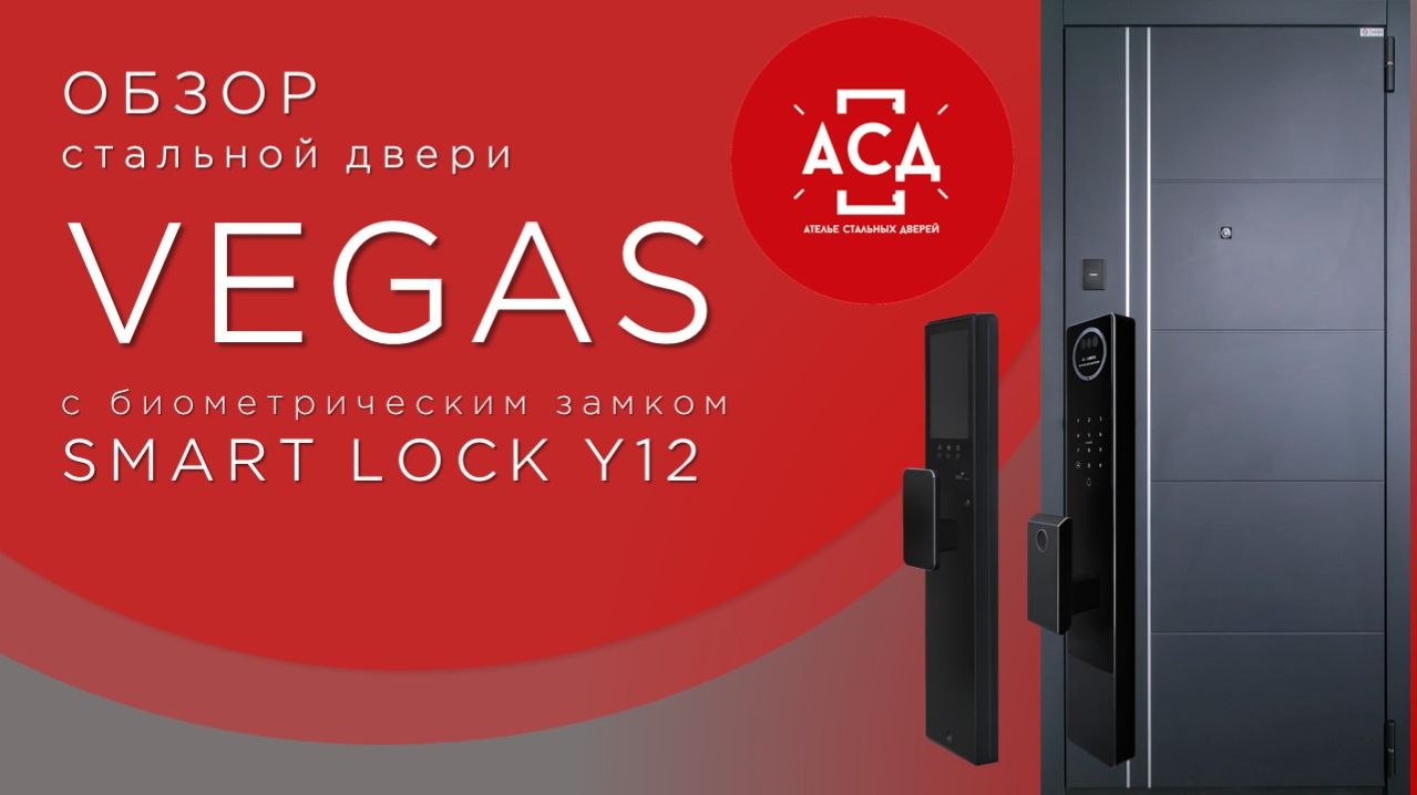 Стальная дверь Vegas с биометрическим замком Smart Lock Y12