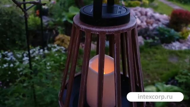 Садовый светильник на солнечной батарее Solar ТИБА желтый LED-огонь 34х20 см CX2100550