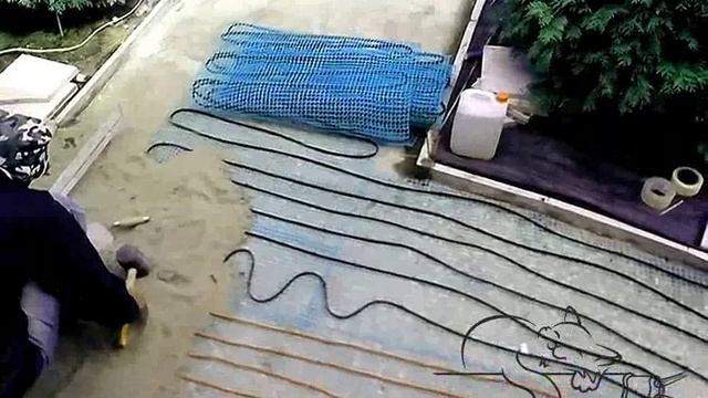 Подогрев дорожек - как это выглядит в процессе