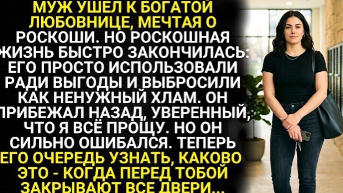Муж ушел к богатой любовнице. Но роскошная жизнь быстро закончилась: его использовали ради выгоды!