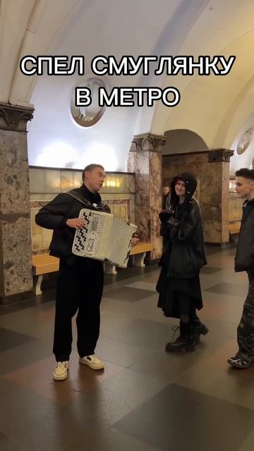 баянист спел Смуглянку в метро баянистаюша