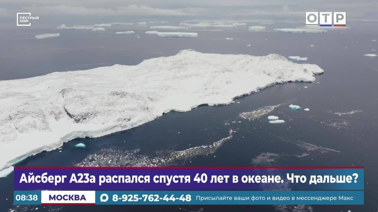 Айсберг A23a распался спустя 40 лет в океане. Что дальше?