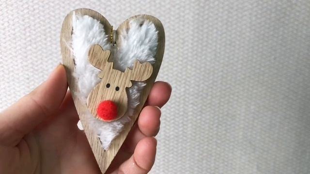 Ёлочная игрушка ОЛЕНЬ-КРАСНЫЙ НОС дерево разные модели 11 см DH8012520