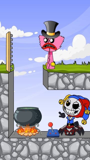 Help Huggy Kissy Tries To Pass Through The Prototype 1006s Bridge! Poppyplaytime