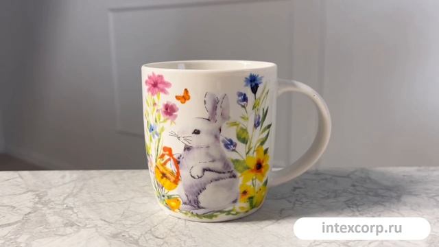 Фарфоровая чашка КРОЛИК С КОРЗИНКОЙ 370 мл Q75600580-1
