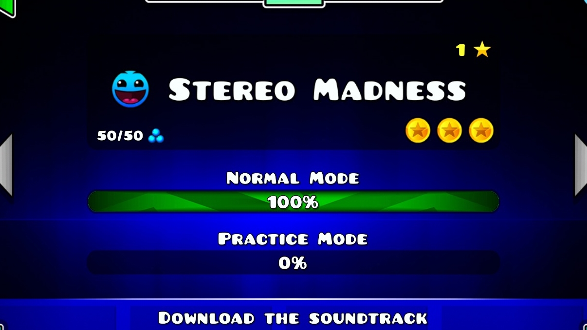 Stereo Madness 100! By RobTop Offical Level