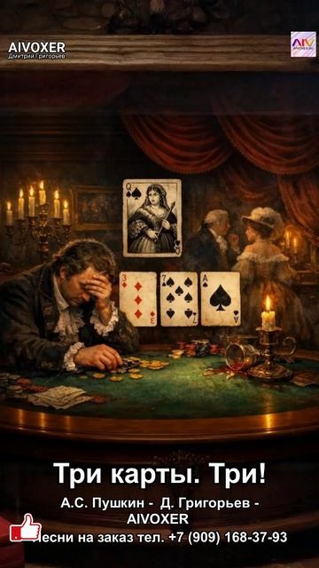 Тройка семёрка туз  Пиковая дама Пушкин в музыке AIVOXER Shorts пушкин трикарты пиковаядама