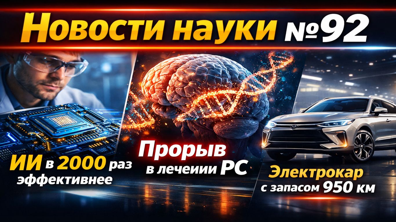 ИИ в 2000 раз эффективнее прорыв в лечении рассеянного склероза и электрокар с запасом 950 км