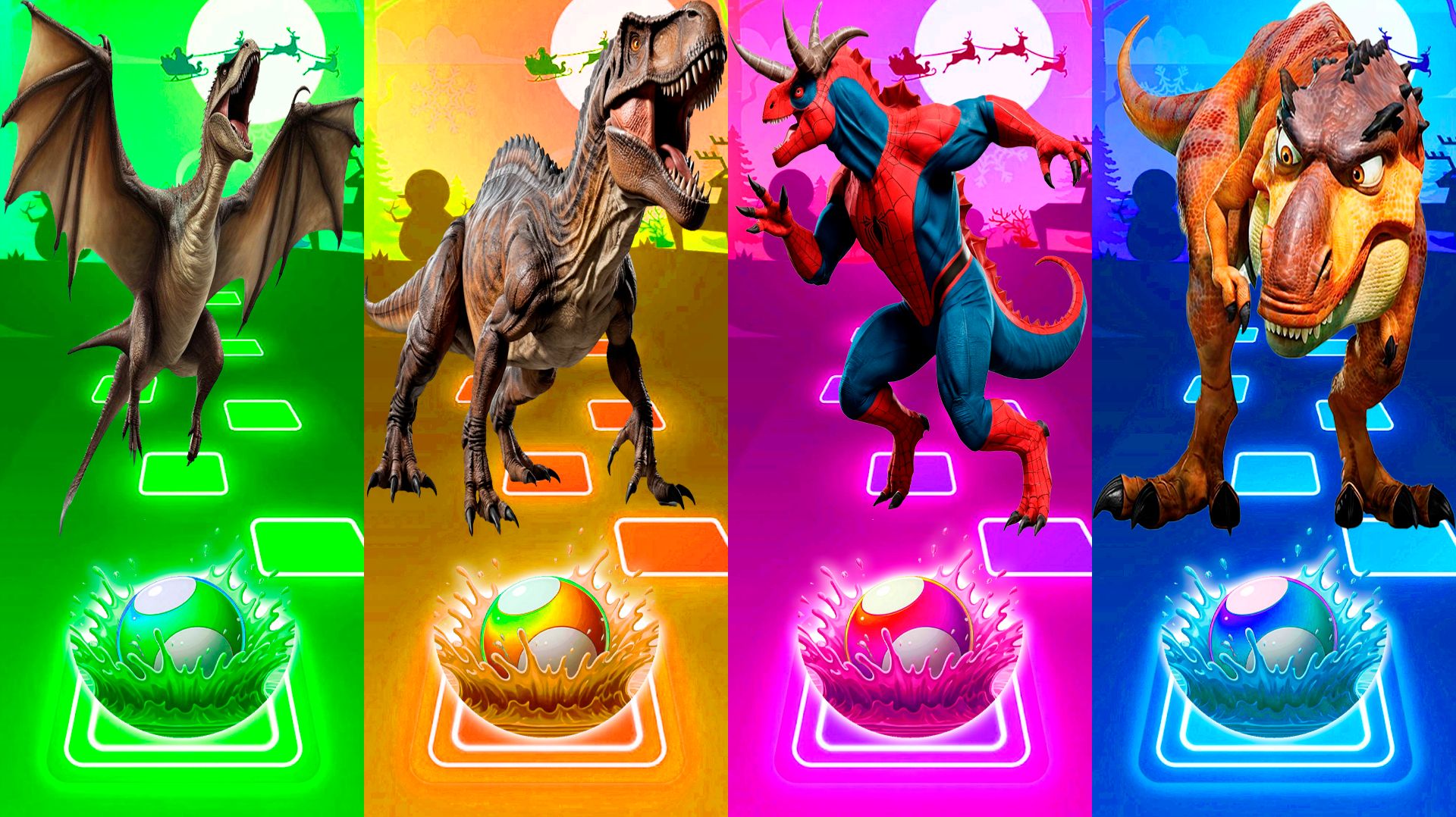 Coffin Dance Динозавры 409 уровень - Мультики про Динозавров  МУЛЬТФИЛЬМЫ ДИНОЗАВРЫ в Tiles Hop