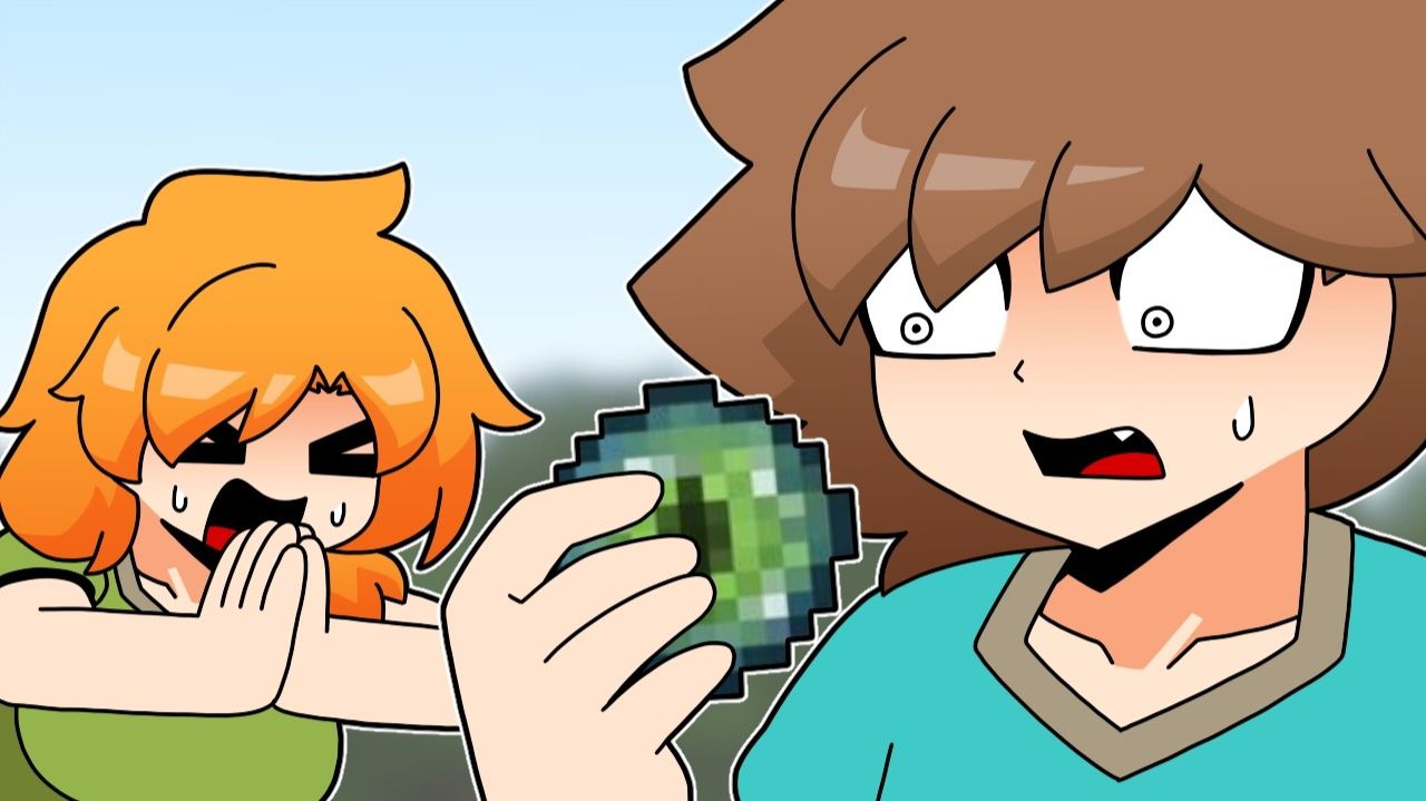 Поиск портала в Крайний мир - анимация майнкрафт