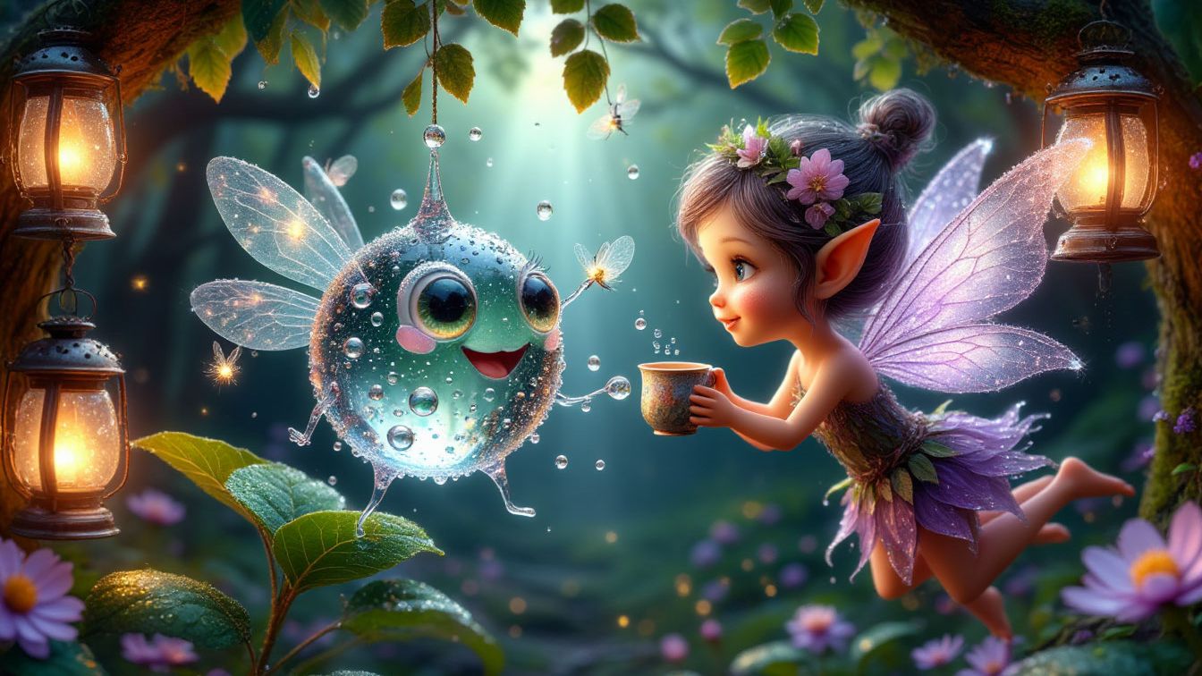 Капелька-росинка. Слова Л. А. Седиченко. Генерация музыки голоса в И. И. и монтаж видео тоже.