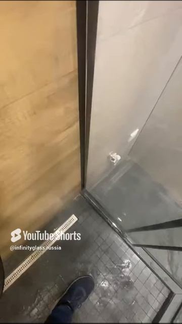    Раздвижная душевая лофт из закаленного стекла - Инфинити-Гласс