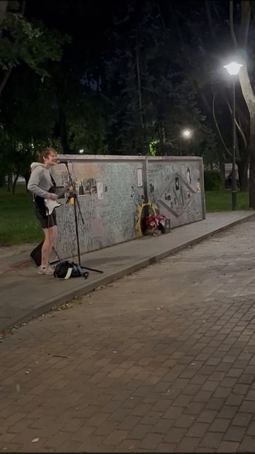 Стена Виктора Цоя Город Минск Живая музыка его песен