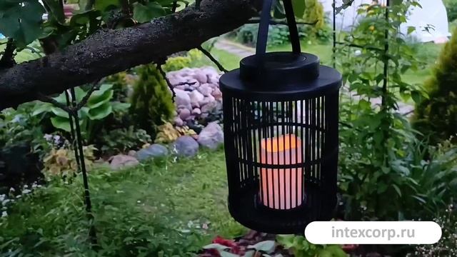 Садовый светильник на солнечной батарее Solar ГИФУ желтый LED-огонь 24х18 см CX2100560