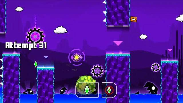 Прохожу полную версию уровня Press Start из Geometry Dash Subzero .