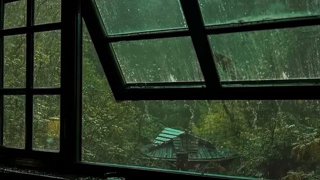 Дождь в лесу  Шум дождя для сна 1 час  Сильный дождь  глубокий сон  Дождь для расслабления