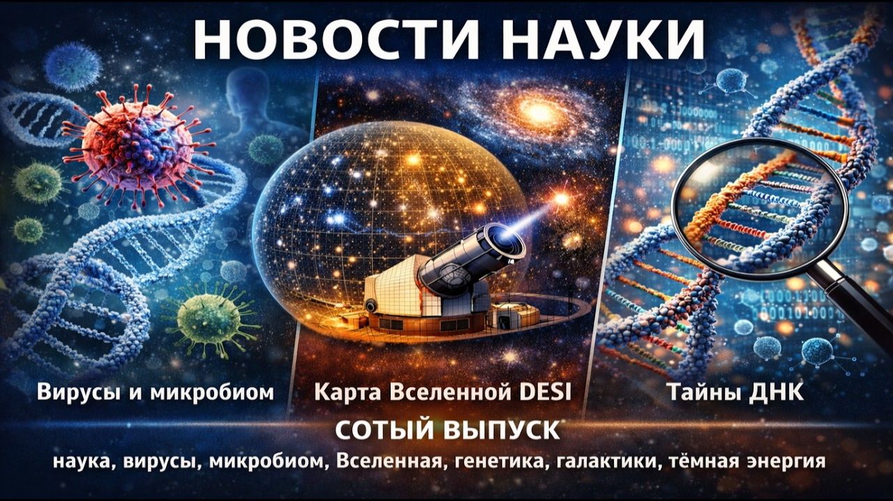 Скрытые вирусы в организме новая карта Вселенной от проекта DESI и тайны ДНК древнего человека