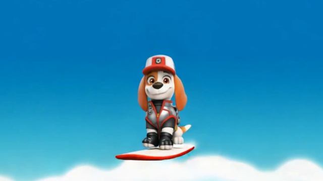 Щенячий патруль Скай Маршал Эверест Гончик Крепыш и Роки катаются на сёрфах. Для детей!