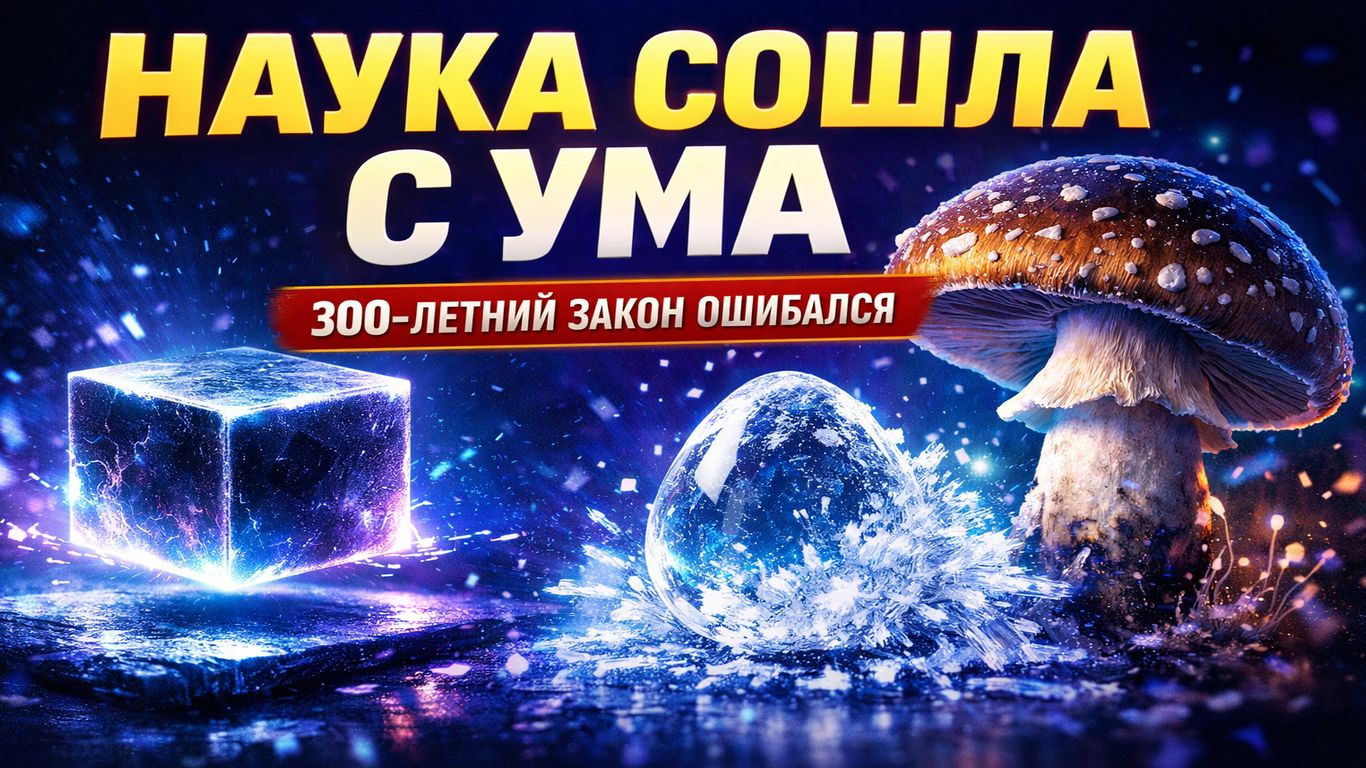 Наука сошла с ума? Трение исчезает а воду замораживают грибы