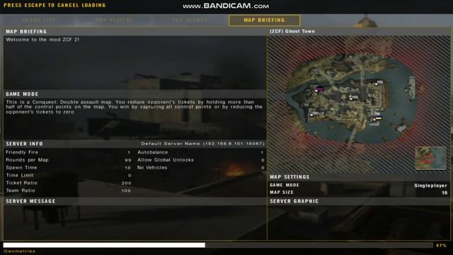 Удалил  Battlefield 2 ZCF Позняя версия. Не полный матч Отрывок 2.