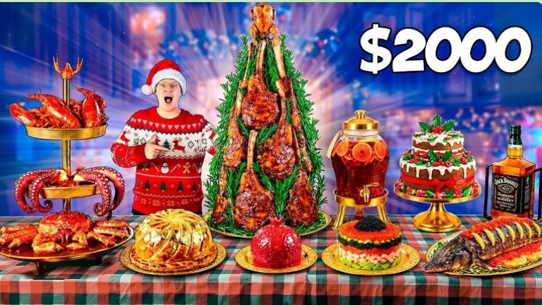 Самый Дорогой Новогодний Стол за 2000 !!!