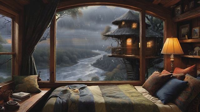 Дождь из окна для сна