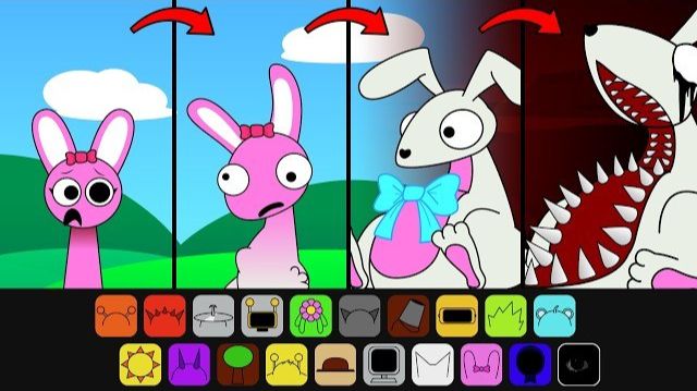 Создаем SCP EVIL BUNNY 99 ночей в лесу из суперсемейки ПИНКИ СПРУНКИ  Мой мод на OC Sprunki