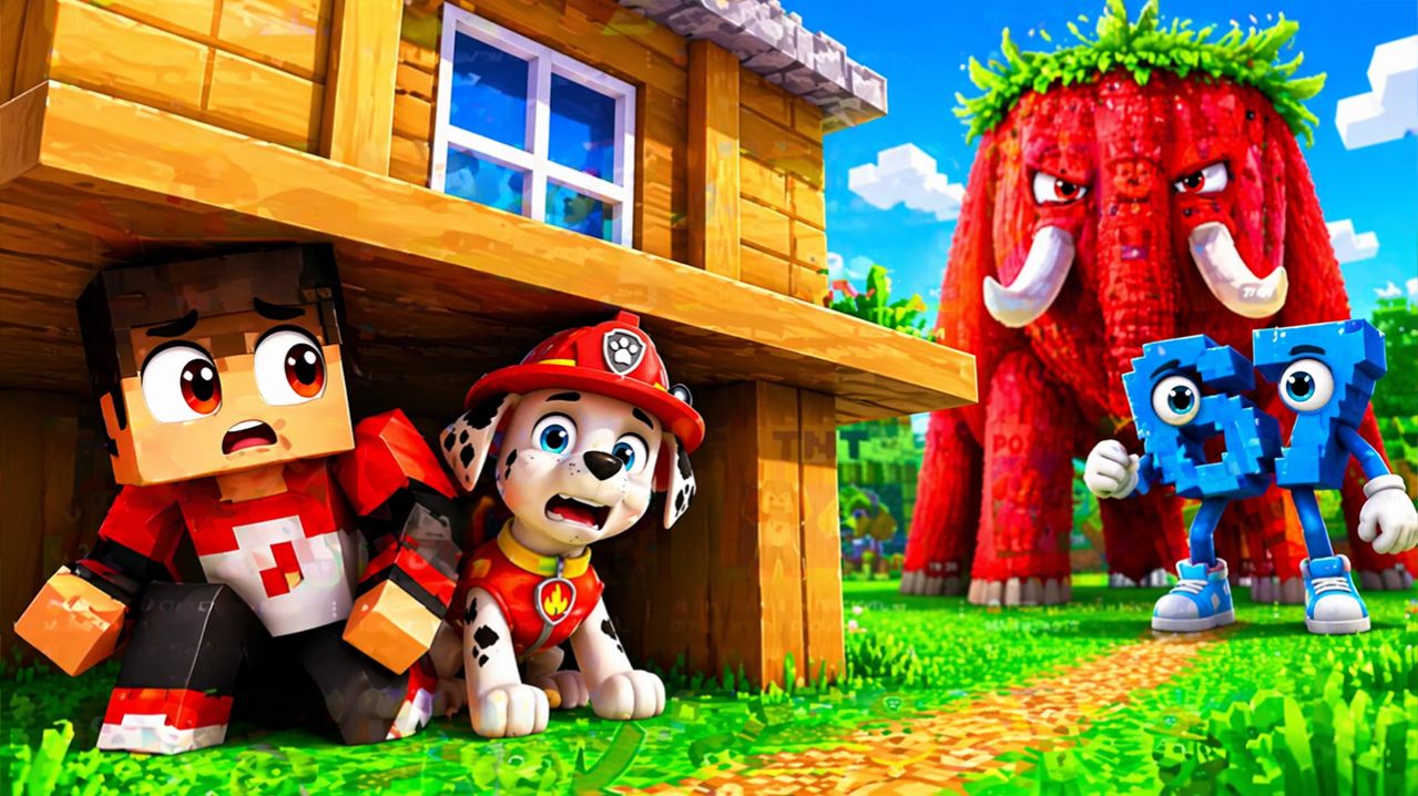  Я и МАРШАЛ СПРЯТАЛИСЬ под ДОМОМ ОТ STRAWBERRY ELEPHANT и СИКС СЕВЕН ИЗ РОБЛОКС В МАЙНКРАФТЕ