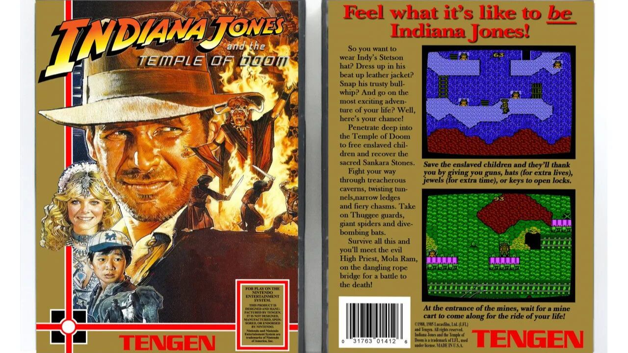 Indiana Jones And The Temple Of Doom NES