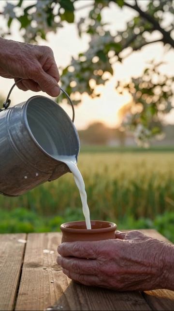 Натуральное молоко из деревни молоко сельскаяжизнь традиции
