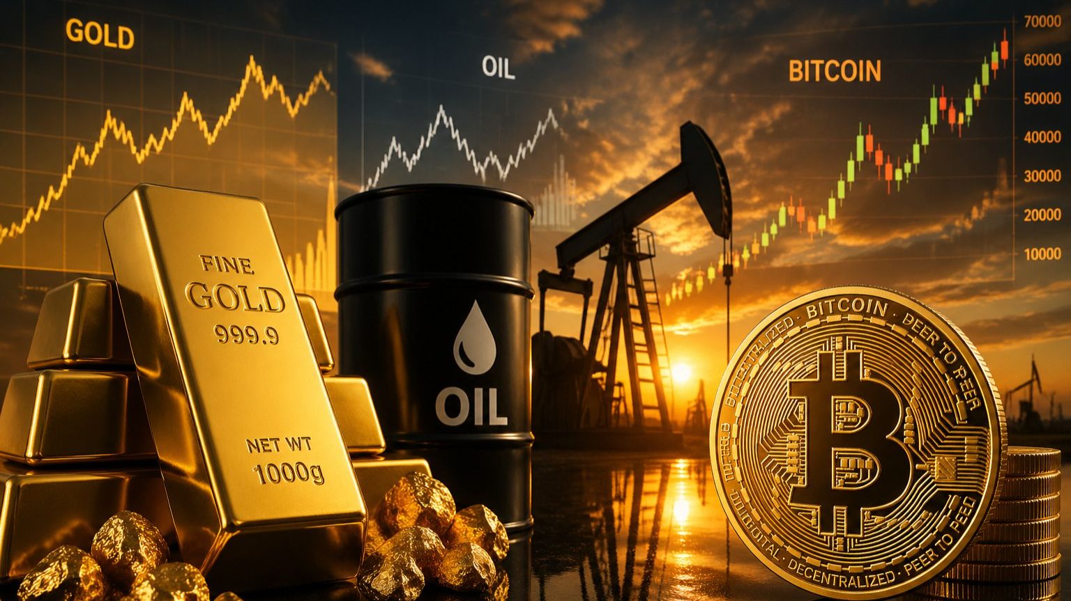 РАЗБОР активов: Золото Нефть Bitcoin КРИПТОНОВОСТИ