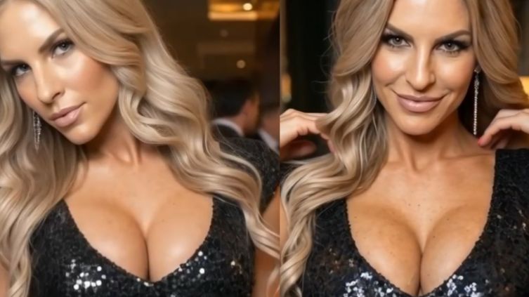 Красивая девушка в мини платье