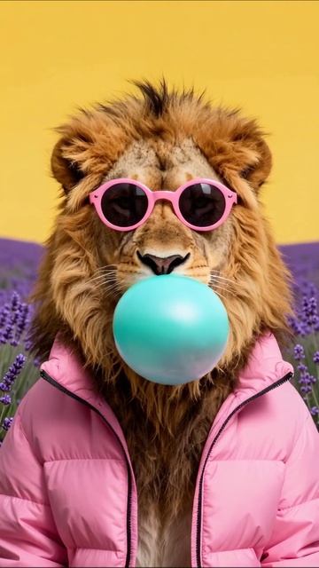 Лев в стильных очках: кто сказал что крутость не для животных? лев стиль животные мода