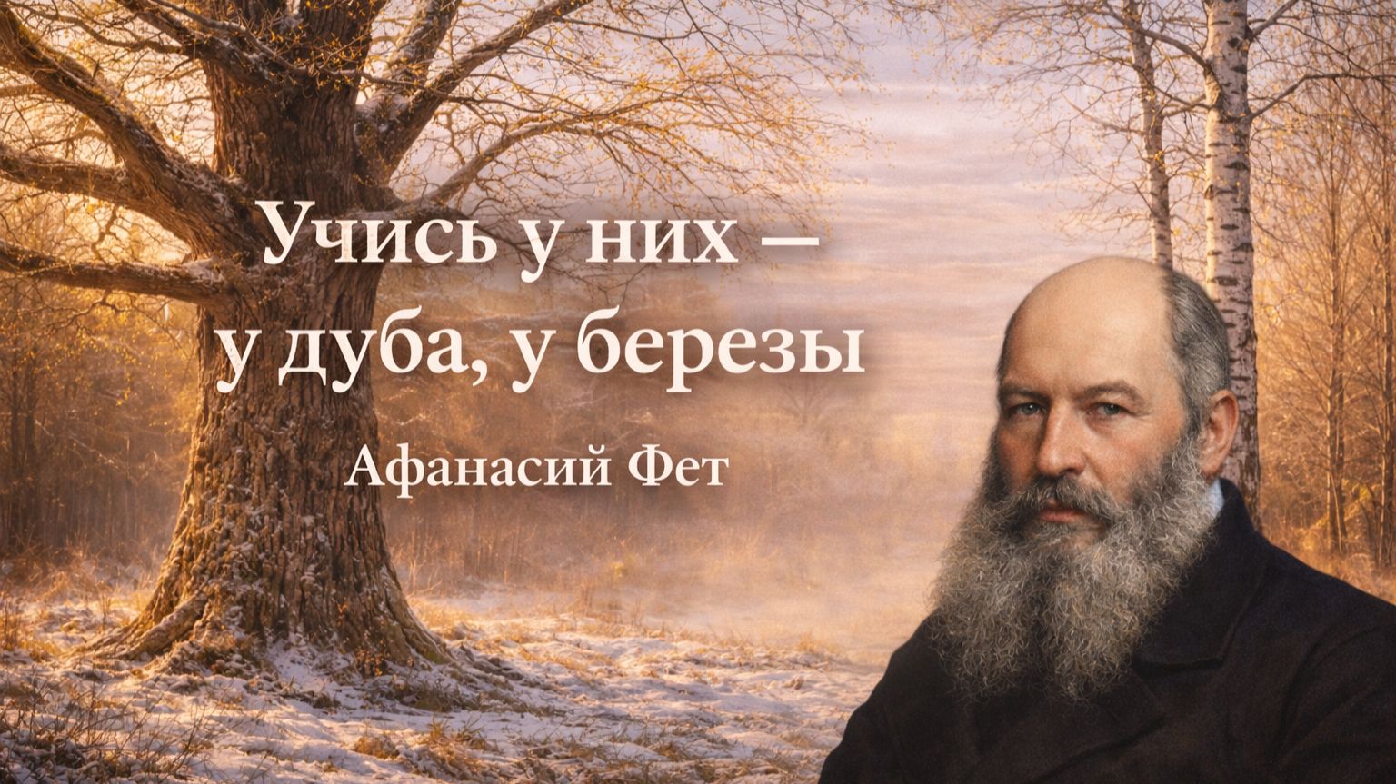 Учись у них у дуба у березы. Фет