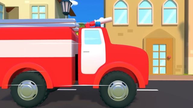  Пожарная Машина - Котенок Котэ - Песенки мультики про машинки для детей малышей
