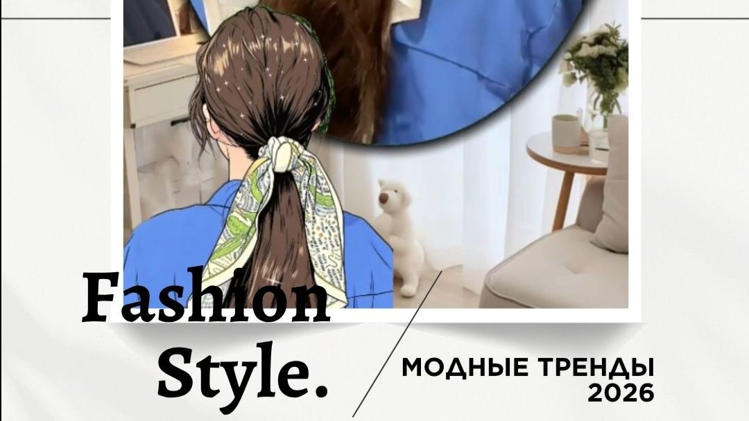 Суперпростая летняя прическа созданная с помощью шелкового платка 