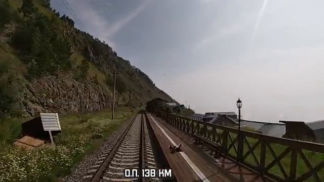 Кругобайкальская железная дорога из кабины машиниста. Старая Ангасолка -