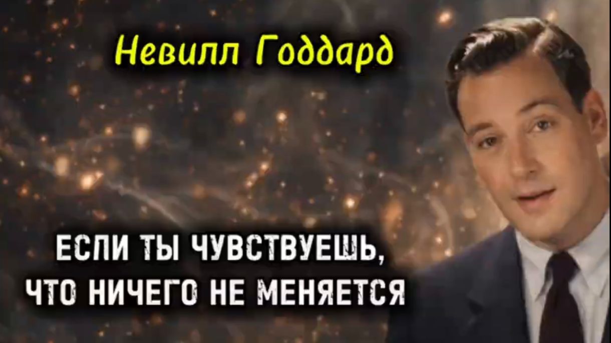 Если тебе кажется что ничего не меняется .. НЕВИЛ ГОДДАРД 